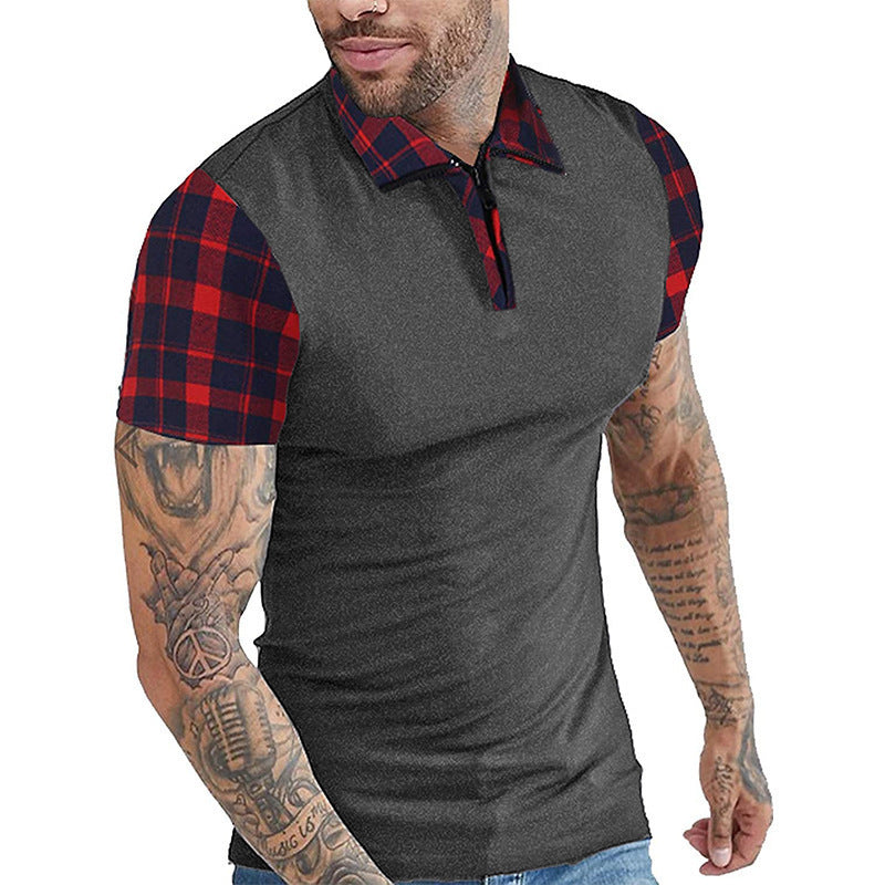 Men's T-shirt Casual Fashion Solid Color Polo Shirt