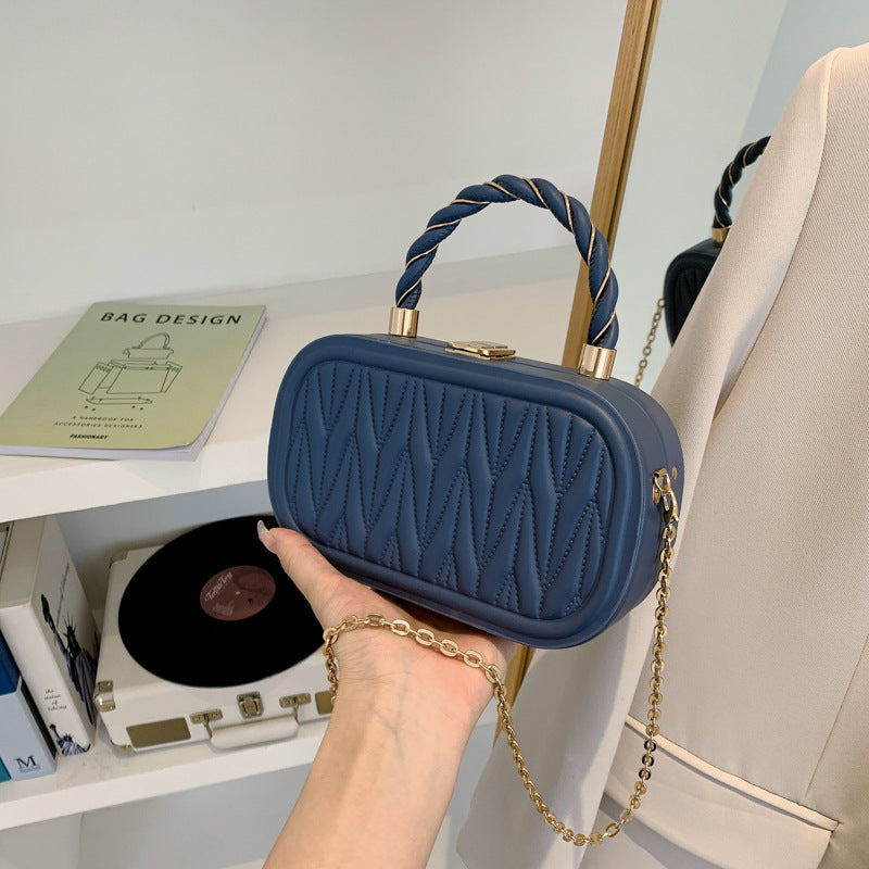 Shaping Small Square Portable Box Chain Shoulder Messenger Bag For Women