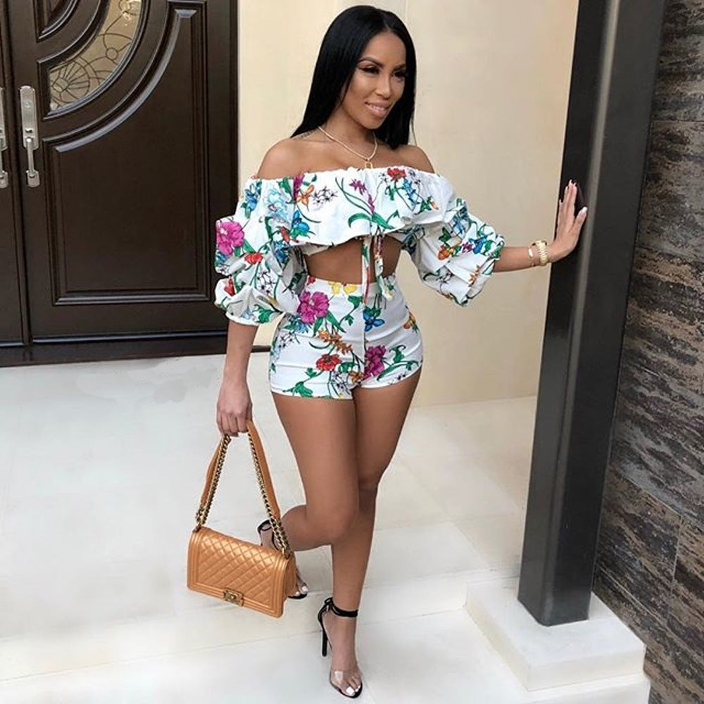 Sexy Digital Print Two-Piece Set
