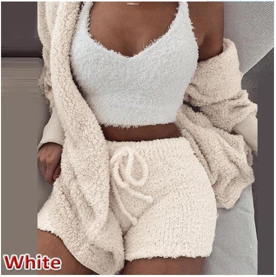 3-Piece Plush Loungewear Set