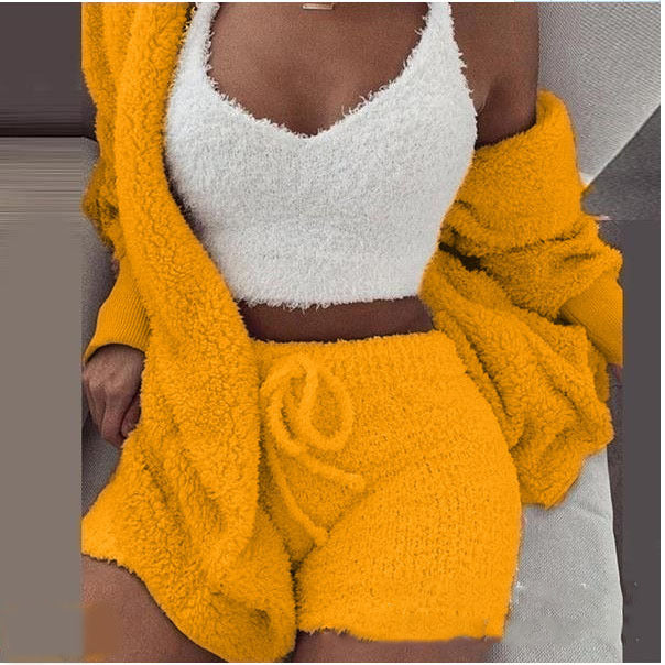 3-Piece Plush Loungewear Set
