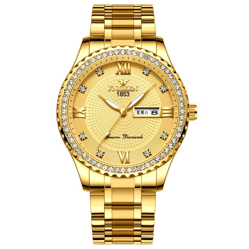 Men’s Luminous Gold Steel Watch
