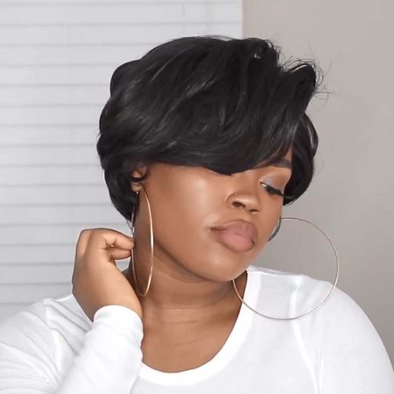 Black Bob Wig – Short Curl Style