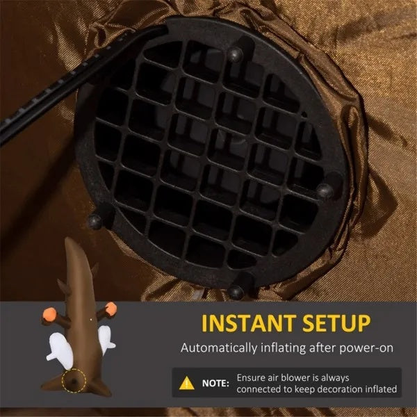 Halloween Decoration Ghost Tree Inflatable secured with stakes and sandbag