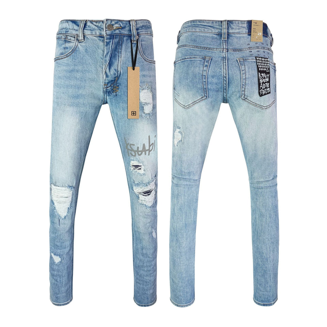 Straight Ripped Stretch Casual Jeans