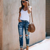 Trendy High Waist Denim Pants