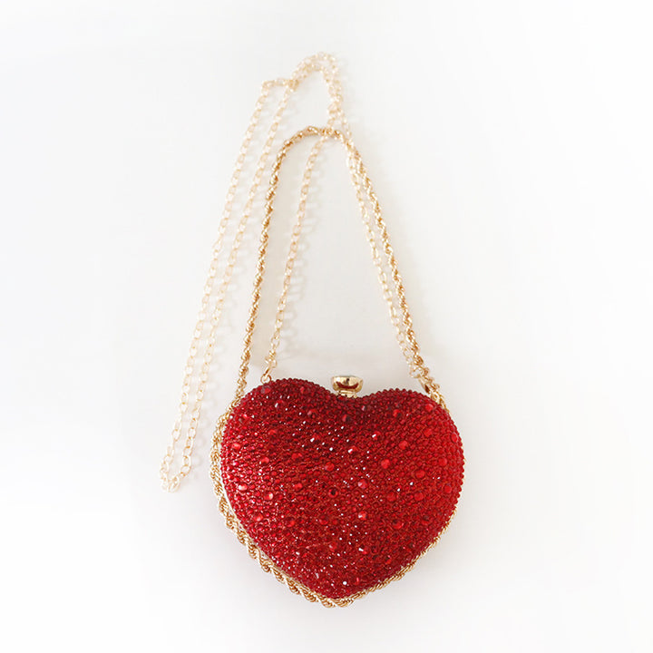 Women's Diamond Heart-shaped Shoulder Messenger Bag