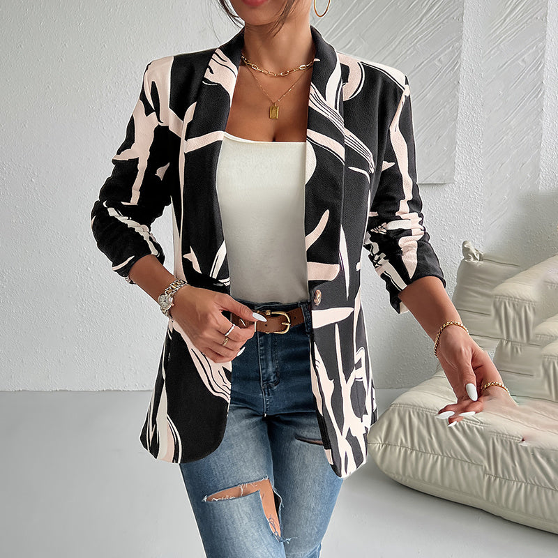Women’s Abstract Print Blazer