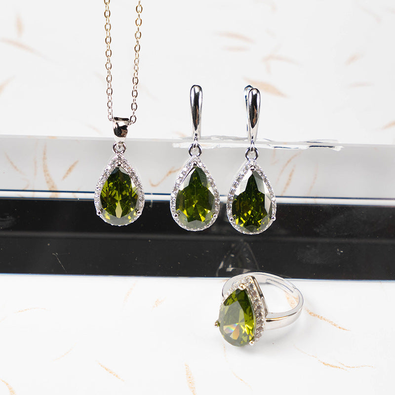 Luxury Drop Zircon Jewelry Set