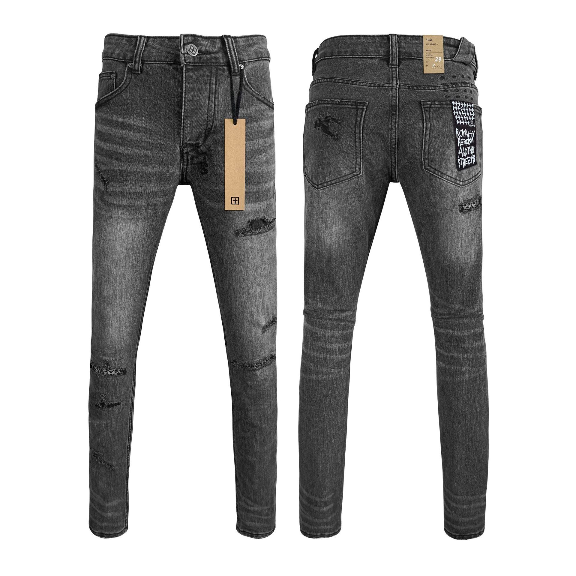 Straight Ripped Stretch Casual Jeans