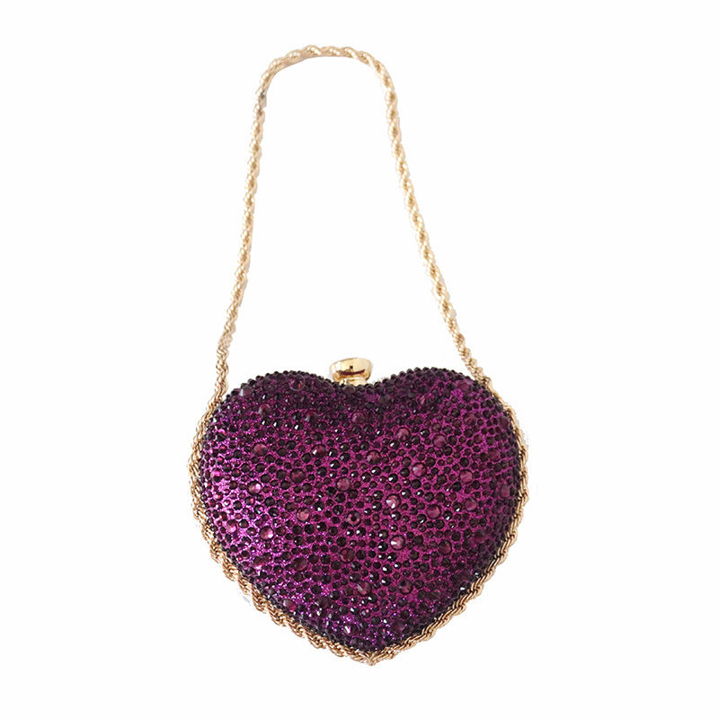 Women's Diamond Heart-shaped Shoulder Messenger Bag