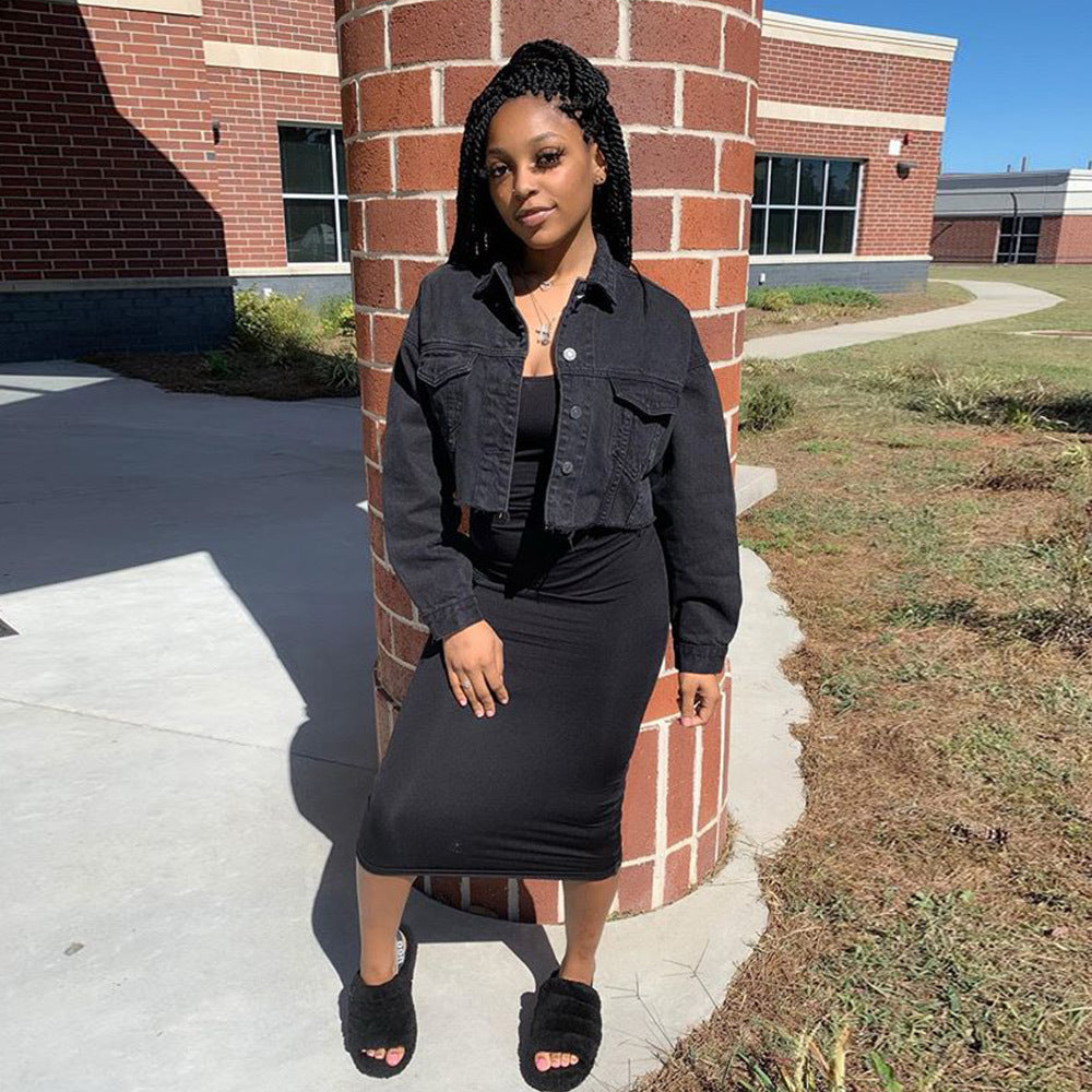 Trendy Bodycon Denim Jacket