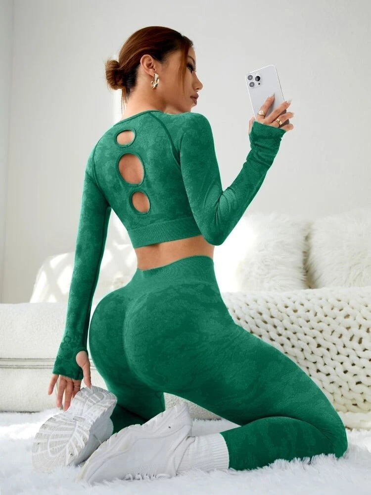 Fashion Exercise Clothes Yoga Suit Women styled for workout and yoga