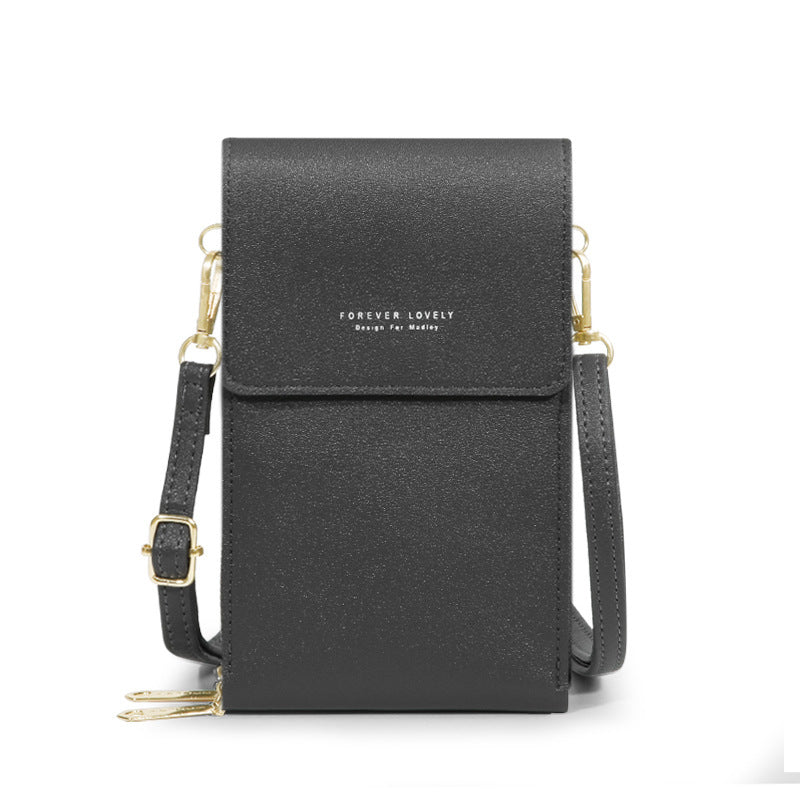Women's Fashionable Crossbody PU Leather Touch Screen Mobile Wallet