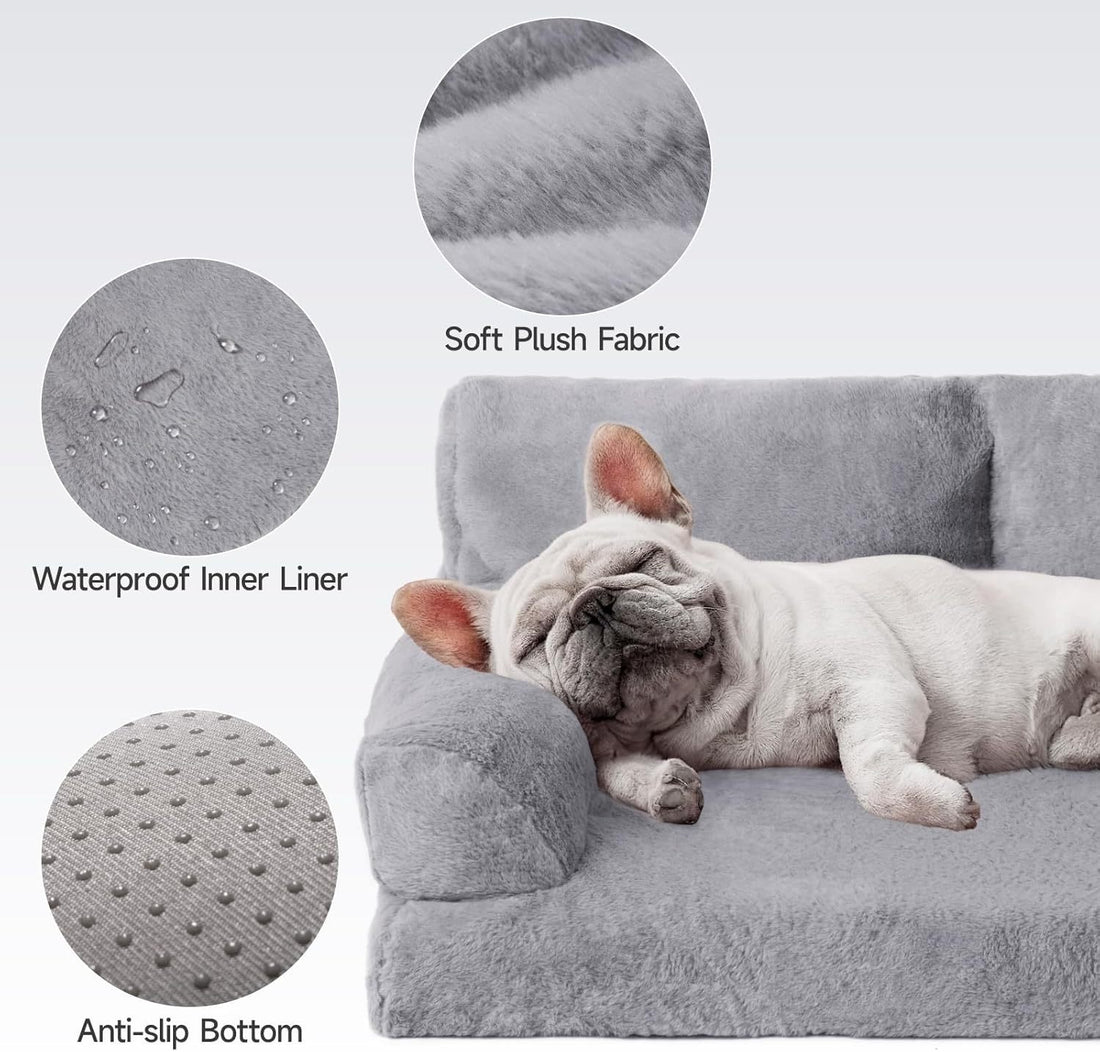 Orthopedic Dog Bed – Grey Sofa 🐾
