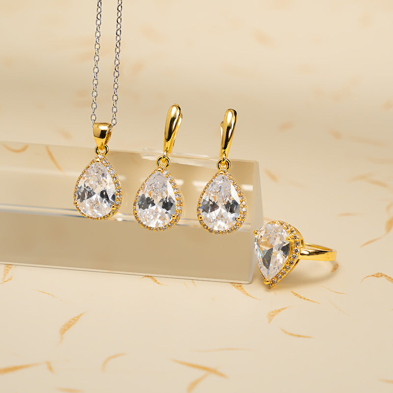 Luxury Drop Zircon Jewelry Set