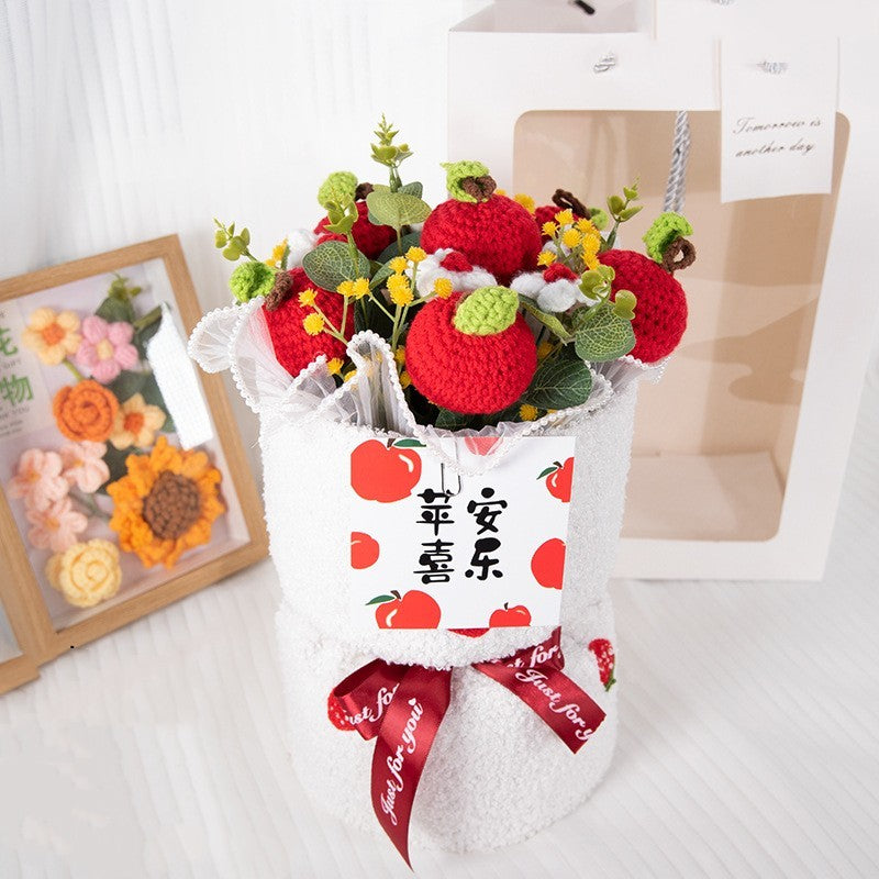 Knitted Christmas Fruit Decore Sunflower Gift Set