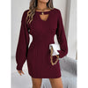 Trendy Ribbed Sweater Dress