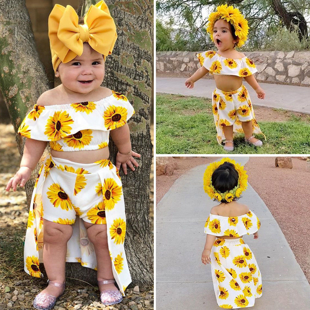 Sunflower 3-Piece Outfit Set