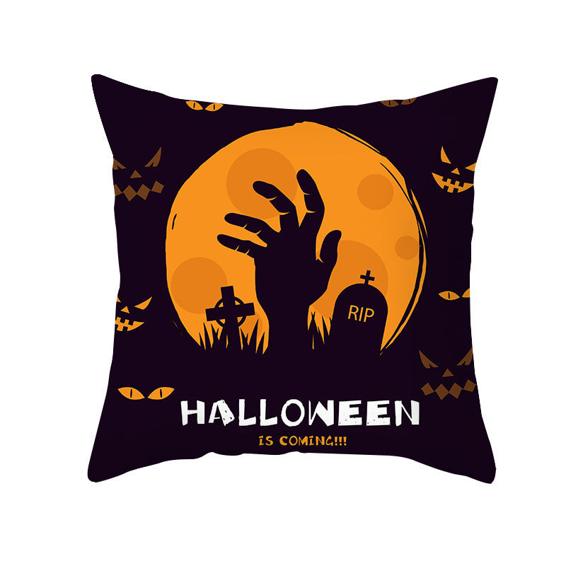 Halloween Pillowcase Pumpkin 🎃 – stylish throw pillow on cozy autumn couch