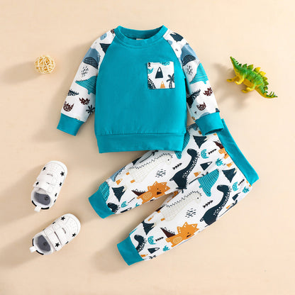 Cute Animal Cartoon Autumn Long-sleeved Suit