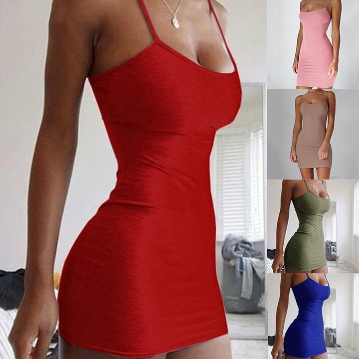 Tight-Fit Halter Mini Dress