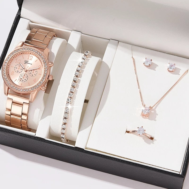 Women's Casual Quartz Watch Set