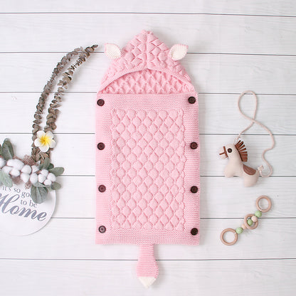 Cute shape solid color newborn anti-kick quilt