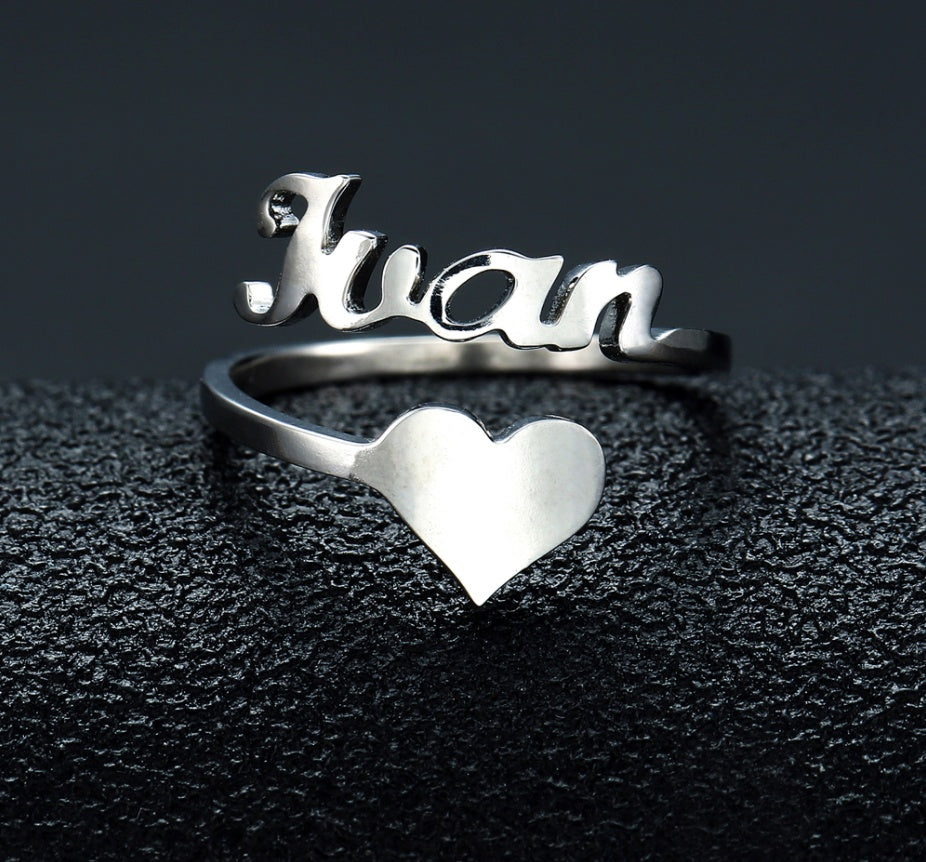 Custom Name Stainless Steel Ring