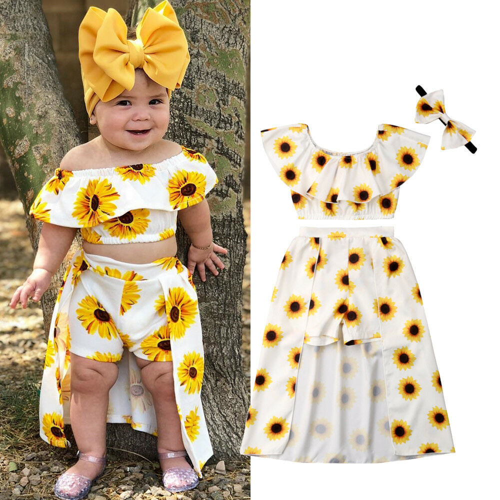 Sunflower 3-Piece Outfit Set