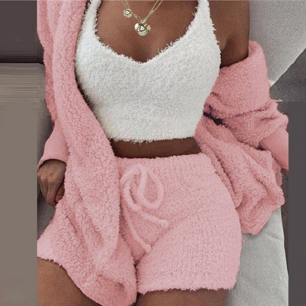 3-Piece Plush Loungewear Set