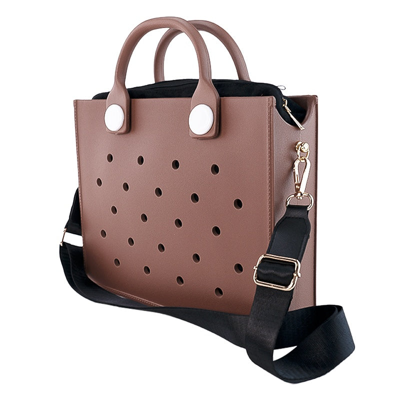 Waterproof EVA Handbag Punching Women's Tote Bags With Shoulder Strap For Women Hand Tote Bag Beach Bag