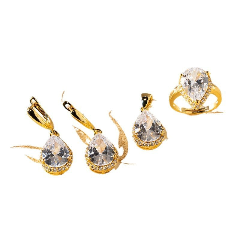 Luxury Drop Zircon Jewelry Set