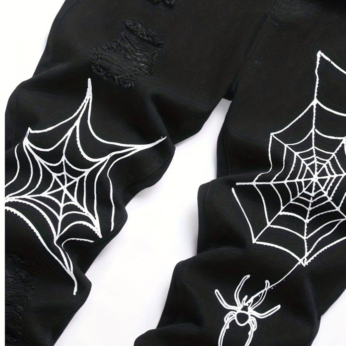 Loose Straight Wide Leg Spider Jeans