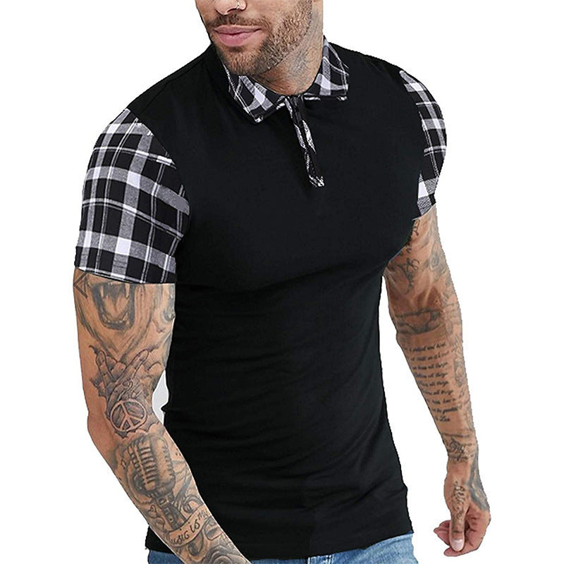 Men's T-shirt Casual Fashion Solid Color Polo Shirt