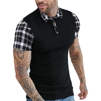 Men's T-shirt Casual Fashion Solid Color Polo Shirt