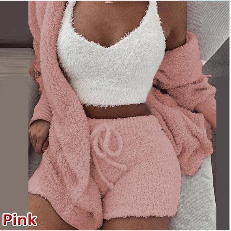 3-Piece Plush Loungewear Set