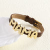 Engraved Mama Leather Bracelet
