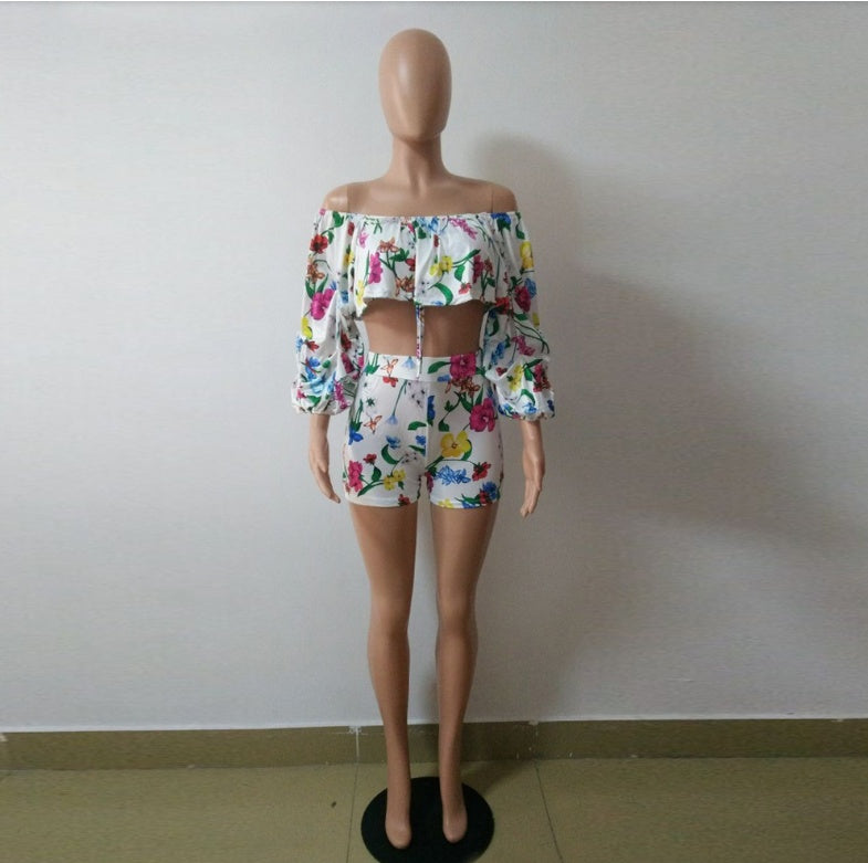 Sexy Digital Print Two-Piece Set