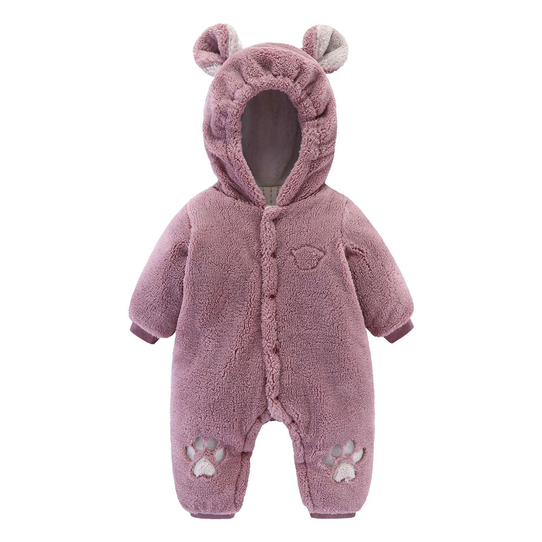 Newborn Baby Onesies Romper Quilted – cute neutral hooded romper for infants