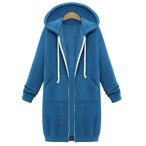 Hooded Fleece Long Jacket