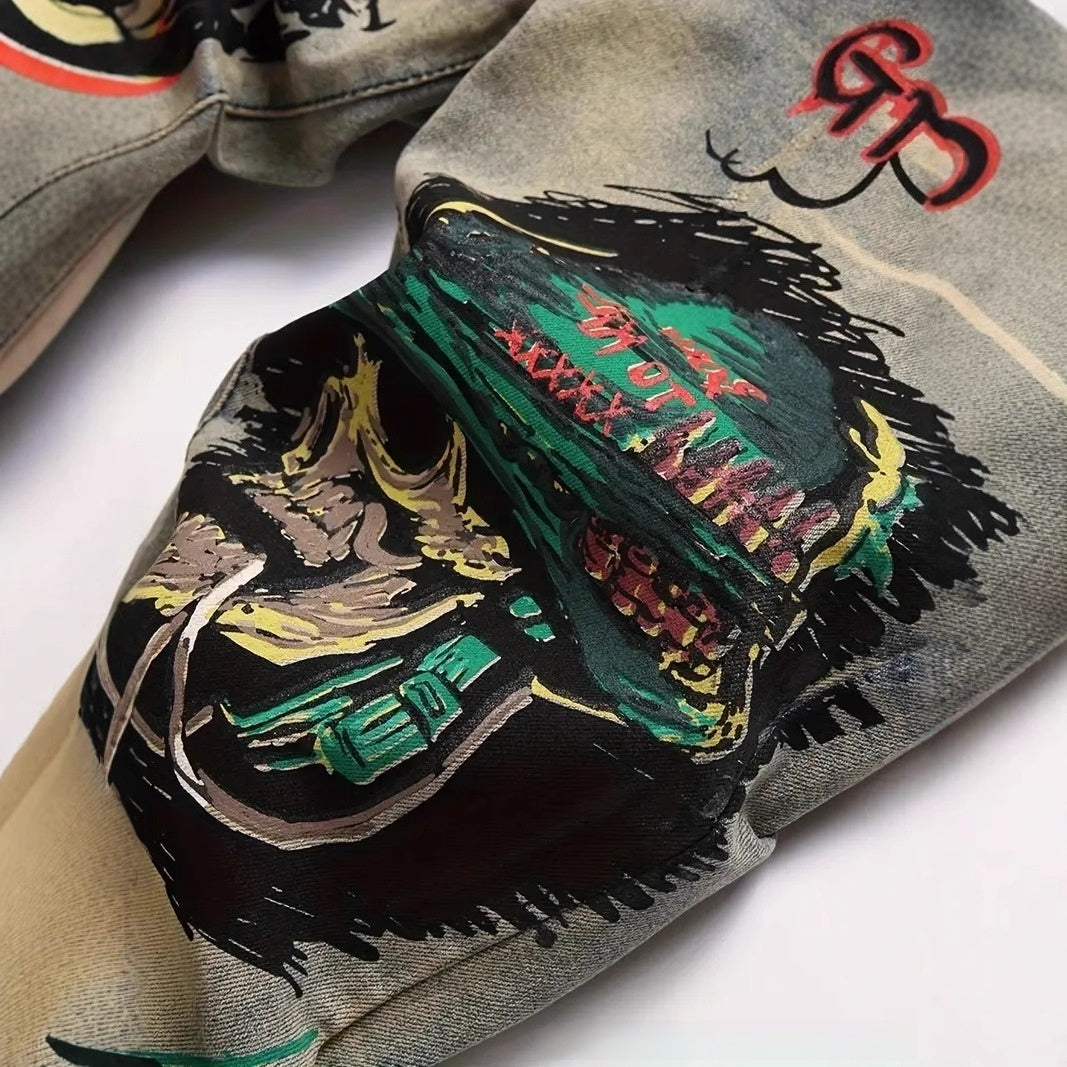 Slim Stretch Embroidered Jeans