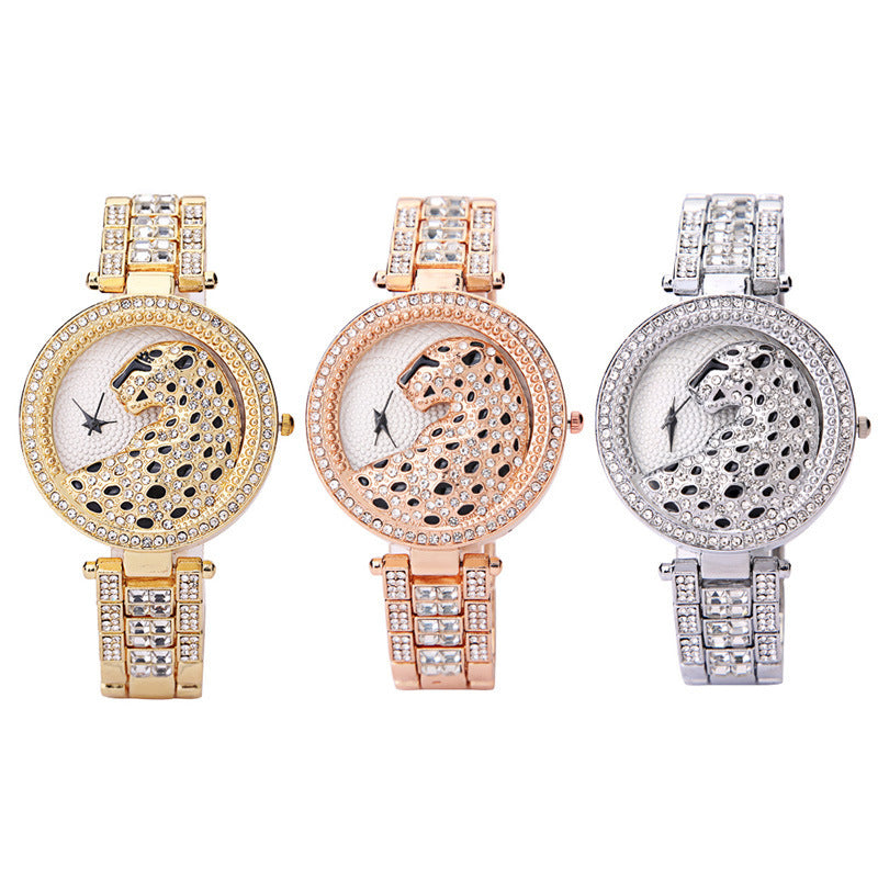 3D Diamond Leopard Watch