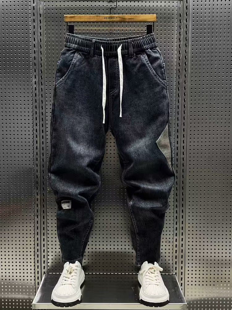 Fleece Lined Loose Jeans