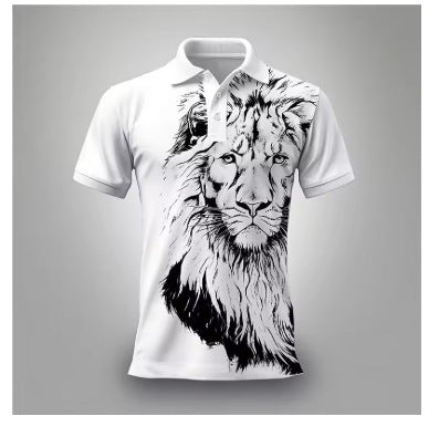 Lion Printing Casual T-shirt