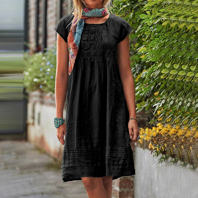Trendy U-Neck Casual Dress
