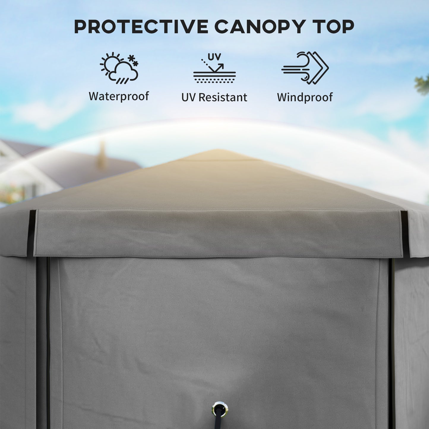 12 X 12 Hexagonal Up Gazebo Canopy Tent With 5 Sidewalls, Outdoor Canopy Shelter With Carry Bag, Dark Gray