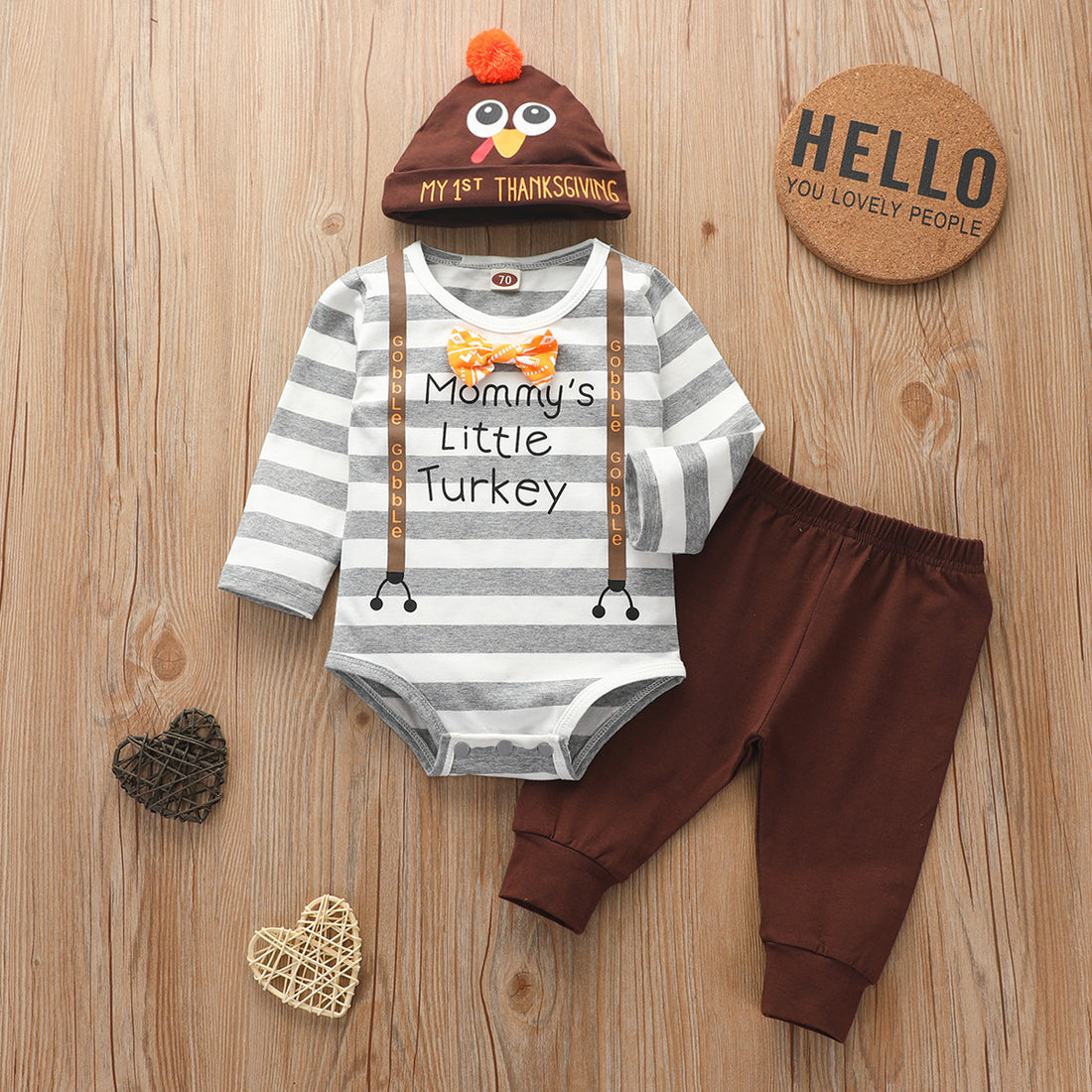 Thanksgiving Turkey Outfit Set