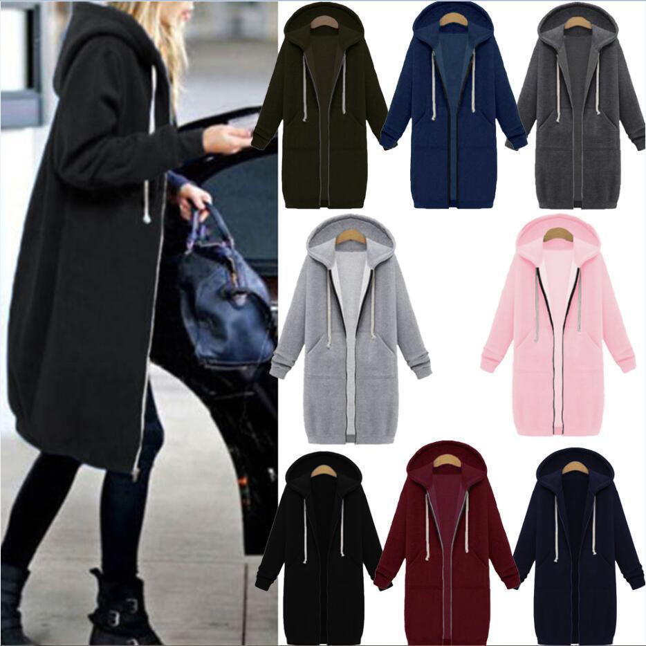 Hooded Fleece Long Jacket