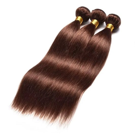 Chocolate Brown Brazilian Straight Hair Bundles